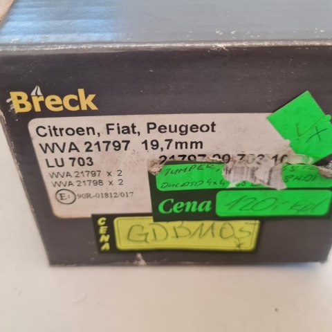 CITROEN JUMPER FIAT DUCATO P BOXER KLOCKI HAMULCOWE BRECK 21797 00 703 10 CITROEN JUMPER FIAT DUCATO P BOXER KLOCKI HAMULCOWE BRECK 21797 00 703 10