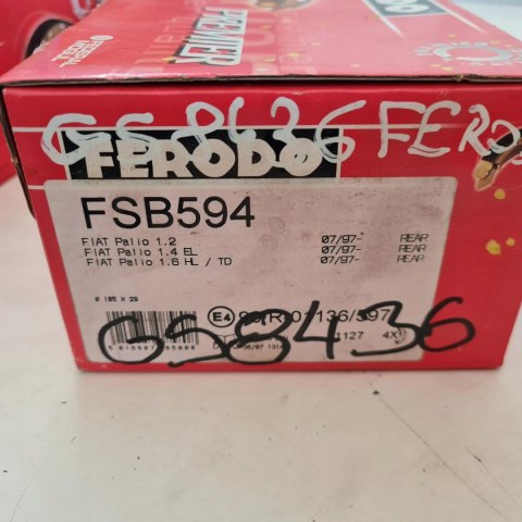 FIAT PALIO ALBEA SZCZĘKI HAMULCOWE FERODO FSB594 FIAT PALIO ALBEA SZCZĘKI HAMULCOWE FERODO FSB594