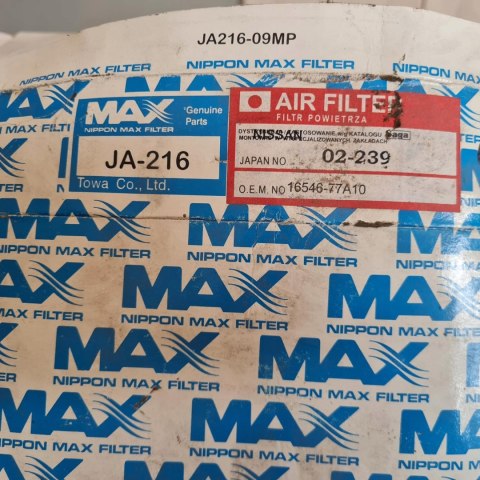 NISSAN SUNNY N14 1.4 1.6 FILTR POWIETRZA NIPPON MAX FILTER 16546-77A10 NISSAN SUNNY N14 1.4 1.6 FILTR POWIETRZA NIPPON MAX FILTER 16546-77A10