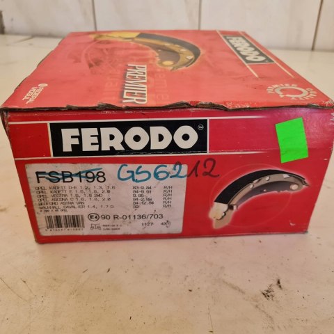 OPEL MANTA B VECTRA A KADETT E SZCZĘKI HAMULCOWE FERODO FSB 198 OPEL MANTA B VECTRA A KADETT E SZCZĘKI HAMULCOWE FERODO FSB 198