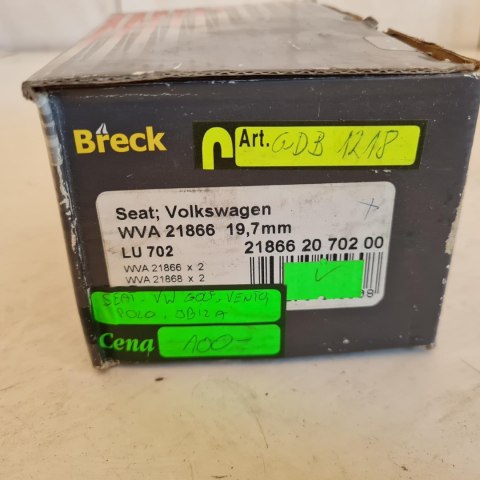 VW POLO GOLF III VENTO KLOCKI HAMULCOWE BRECK 21866 20 702 00 VW POLO GOLF III VENTO KLOCKI HAMULCOWE BRECK 21866 20 702 00