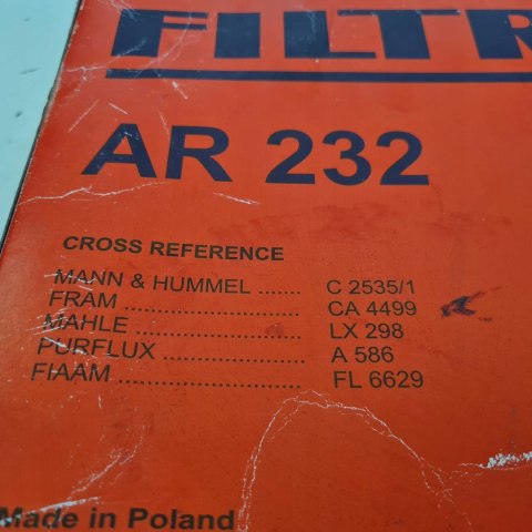 FIAT REGATA RITMO FILTR POWIETRZA FILTRON AR 232 FIAT REGATA RITMO FILTR POWIETRZA FILTRON AR 232