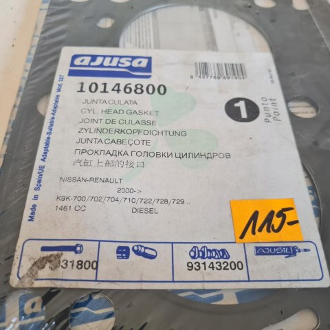 NISSAN ALMERA N16 KUBISTAR MICRA K12 1.5 D USZCZELKA GŁOWICY AJUSA 10146800 NISSAN ALMERA N16 KUBISTAR MICRA K12 1.5 D USZCZELKA GŁOWICY AJUSA 10146800