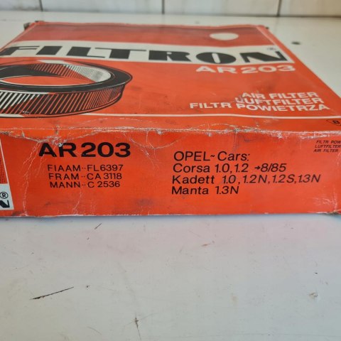OPEL ASCONA B C CORSA A KADETT B C D E FILTR POWIETRZA FILTRON AR 203 OPEL ASCONA B C CORSA A KADETT B C D E FILTR POWIETRZA FILTRON AR 203