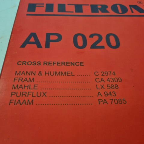 OPEL CORSA A ASTRA F VECTRA A 1.5 1.7 D FILTR POWIETRZA FILTRON AP 020 OPEL CORSA A ASTRA F VECTRA A 1.5 1.7 D FILTR POWIETRZA FILTRON AP 020