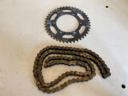 KAWASAKI EX NINJA 250R 250 R 08-12 NAPĘD ŁAŃCUCH ZĘBATKA NAPĘDOWA DID ZŁOTY