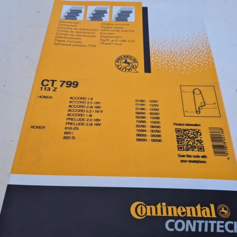 HONDA ACCORD IV V PRELUDE IV V 2.0 2.2 PASEK ROZRZĄDU CONTITECH CT799