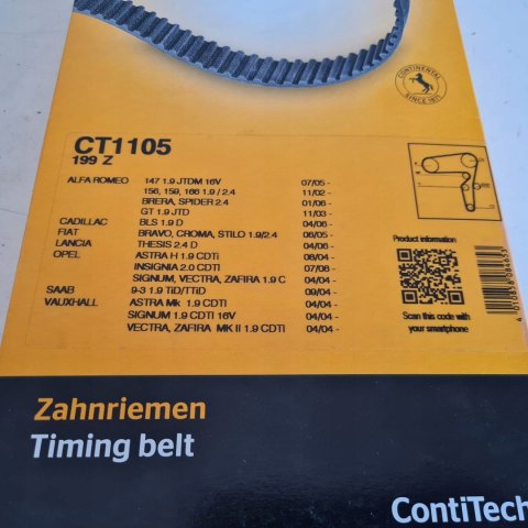 OPEL ASTRA H J INSIGNIA 2.0 CDTI PASEK ROZRZĄDU CONTITECH CT1105