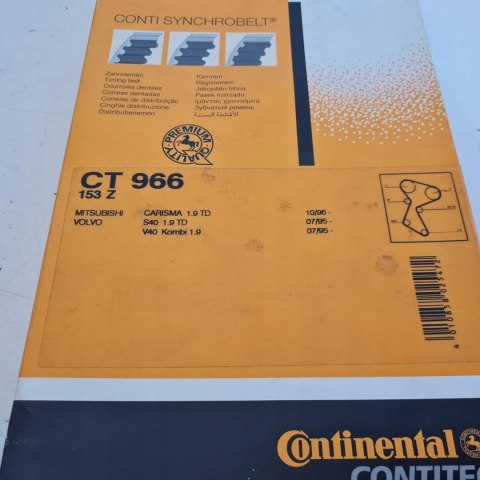 MITSUBISHI CARISMA VOLVO S40 V40 1.9 TD PASEK ROZRZĄDU CONTITECH CT966