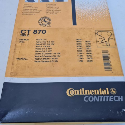 OPEL ASTRA F VECTRA A B CALIBRA A 1.8 2.0 PASEK ROZRZĄDU CONTITECH CT870