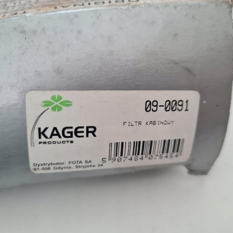 HYUNDAI SANTA FE I FILTR KABINOWY KAGER 09-0091 HYUNDAI SANTA FE I FILTR KABINOWY KAGER 09-0091