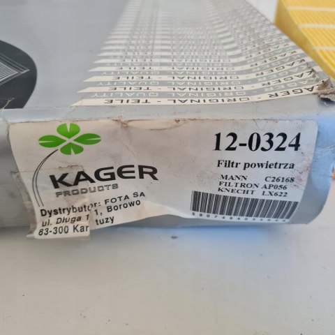OPEL FRONTERA A OMEGA A 2.5 TDS 3.0 FILTR POWIETRZA KAGER 12-0324 OPEL FRONTERA A OMEGA A 2.5 TDS 3.0 FILTR POWIETRZA KAGER 12-0324