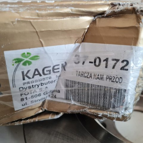 FIAT BRAVO BRAVA MAREA TARCZA HAMULCOWA KOMPLET KAGER 37-0172 FIAT BRAVO BRAVA MAREA TARCZA HAMULCOWA KOMPLET KAGER 37-0172