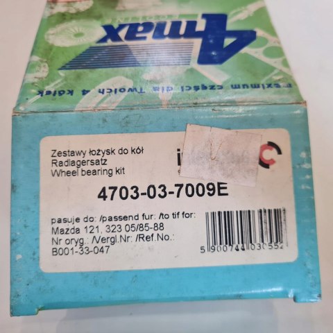 MAZDA 121 323 85-88 ŁOŻYSKO KOŁA 4MAX 4703-03-7009E MAZDA 121 323 85-88 ŁOŻYSKO KOŁA 4MAX 4703-03-7009E