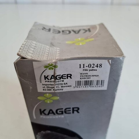 MITSUBISHI COLT III LANCER IV 1.5 FILTR PALIWA KAGER 11-0248 MITSUBISHI COLT III LANCER IV 1.5 FILTR PALIWA KAGER 11-0248