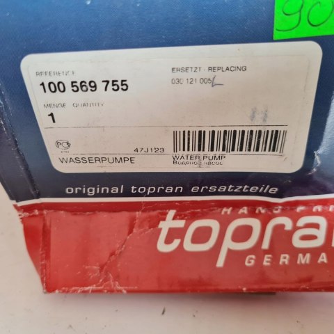 SEAT IBIZA VW GOLF III VENTO 1.4 POMPA WODY TOPRAN 100 569 755 SEAT IBIZA VW GOLF III VENTO 1.4 POMPA WODY TOPRAN 100 569 755