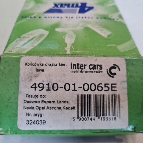 DAEWOO LANOS NEXIA ESPERO KOŃCÓWKA DRĄŻKA KIEROWNICZEGO 4MAX 4910-01-0065E DAEWOO LANOS NEXIA ESPERO KOŃCÓWKA DRĄŻKA KIEROWNICZEGO 4MAX 4910-01-0065E