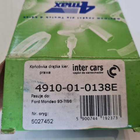 FORD MONDEO I KOŃCÓWKA DRĄŻKA KIEROWNICZEGO 4MAX 4910-01-0138E FORD MONDEO I KOŃCÓWKA DRĄŻKA KIEROWNICZEGO 4MAX 4910-01-0138E