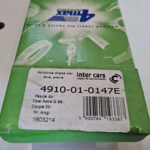 OPEL ASTRA G KOŃCÓWKA DRĄŻKA KIEROWNICZEGO 4MAX 4910-01-0147E OPEL ASTRA G KOŃCÓWKA DRĄŻKA KIEROWNICZEGO 4MAX 4910-01-0147E