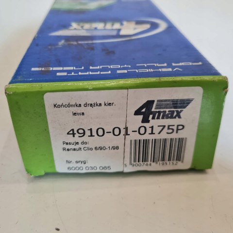 RENAULT CLIO I KOŃCÓWKA DRĄŻKA KIEROWNICZEGO 4MAX 4910-01-0175P