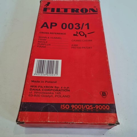 CHRYSLER PLYMOUTH FILTR POWIETRZA FILTRON AP 003/1 CHRYSLER PLYMOUTH FILTR POWIETRZA FILTRON AP 003/1