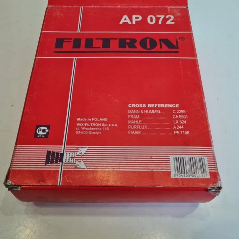 OPEL FILTR POWIETRZA FILTRON AP 072 OPEL FILTR POWIETRZA FILTRON AP 072