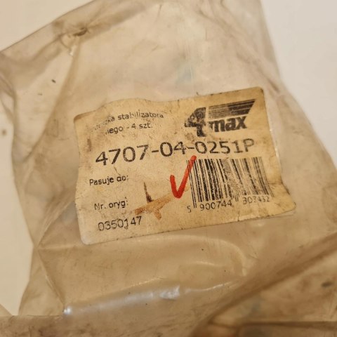 OPEL OMEGA B GUMY DRĄŻKA STABILIZATORA KPL 4MAX 4707-04-0251P OPEL OMEGA B GUMY DRĄŻKA STABILIZATORA KPL 4MAX 4707-04-0251P