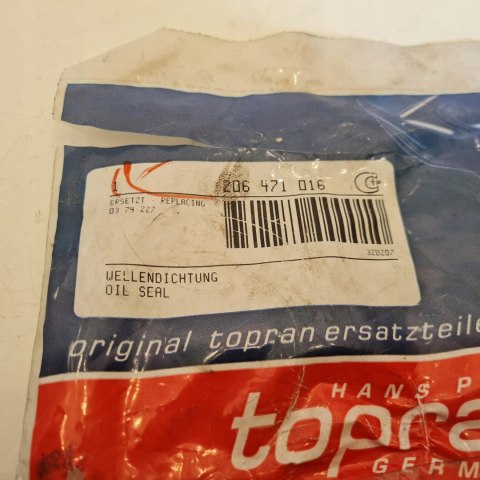 OPEL USZCZELNIACZ WAŁU KORBOWEGO TOPRAN 0374227 OPEL USZCZELNIACZ WAŁU KORBOWEGO TOPRAN 0374227