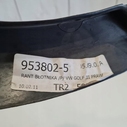 VOLKSWAGEN GOLF III VENTO NAKŁADKA NA BŁOTNIK PRAWY PRZÓD 953802-5 VOLKSWAGEN GOLF III VENTO NAKŁADKA NA BŁOTNIK PRAWY PRZÓD 953802-5