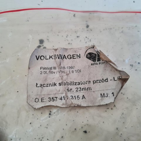 VOLKSWAGEN PASSAT B3 ŁĄCZNIK DRĄŻKA STABILIZATORA 357411315A VOLKSWAGEN PASSAT B3 ŁĄCZNIK DRĄŻKA STABILIZATORA 357411315A