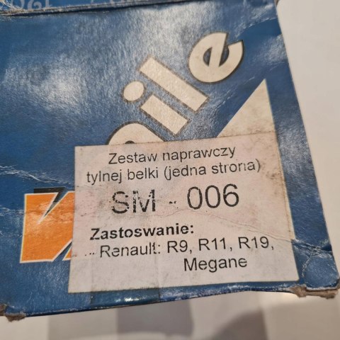 RENAULT 19 MEGANE I ZESTAW NAPRAWCZY TYLNEJ BELKI SMILE SM-006 RENAULT 19 MEGANE I ZESTAW NAPRAWCZY TYLNEJ BELKI SMILE SM-006