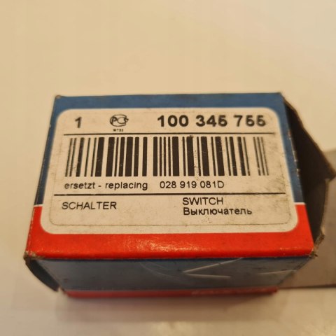 AUDI SEAT SKODA VOLKSWAGEN FORD CZUJNIK CIŚNIENIA OLEJU TOPRAN 100345755 AUDI SEAT SKODA VOLKSWAGEN FORD CZUJNIK CIŚNIENIA OLEJU TOPRAN 100345755