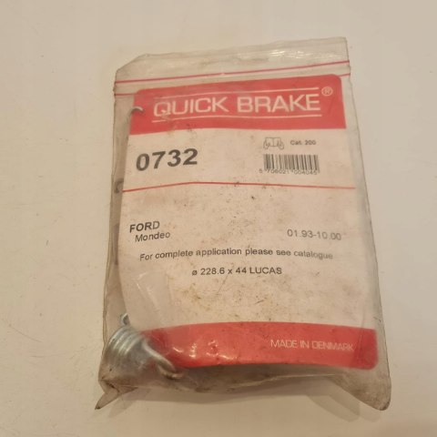 FORD MONDEO I II ZESTAW MONTAŻOWY SZCZĘK HAMULCOWYCH QUICK BRAKE 0732 FORD MONDEO I II ZESTAW MONTAŻOWY SZCZĘK HAMULCOWYCH QUICK BRAKE 0732