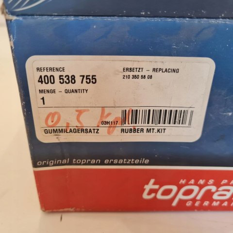 MERCEDES W210 TULEJA PODUSZKA TYLNEJ BELKI TOPRAN 400538755 MERCEDES W210 TULEJA PODUSZKA TYLNEJ BELKI TOPRAN 400538755