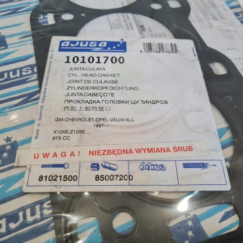 OPEL AGILA CORSA B C 1.0 USZCZELKA GŁOWICY AJUSA 10101700 OPEL AGILA CORSA B C 1.0 USZCZELKA GŁOWICY AJUSA 10101700