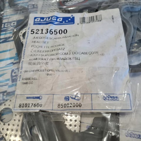 OPEL ASTRA F CORSA B VECTRA B USZCZELKI GŁOWICY KOMPLET AJUSA 52136500 OPEL ASTRA F CORSA B VECTRA B USZCZELKI GŁOWICY KOMPLET AJUSA 52136500
