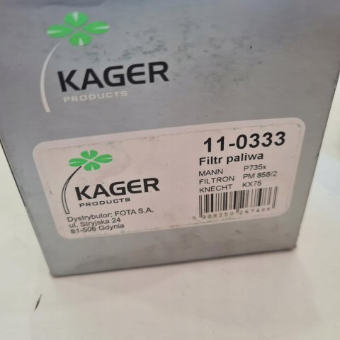 RENAULT CLIO I MEGANE I SAFRANE FILTR PALIWA KAGER 11-0333 RENAULT CLIO I MEGANE I SAFRANE FILTR PALIWA KAGER 11-0333