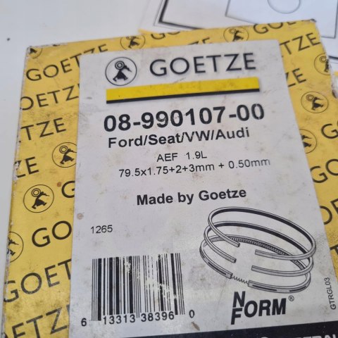 AUDI SEAT SKODA VOLKSWAGEN PIERŚCIENIE TŁOKOWE GOETZE 08-990107-00 AUDI SEAT SKODA VOLKSWAGEN PIERŚCIENIE TŁOKOWE GOETZE 08-990107-00