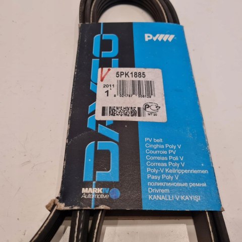 BMW CHEVROLET PASEK KLINOWY WIELOROWKOWY DAYCO 5PK1885 BMW CHEVROLET PASEK KLINOWY WIELOROWKOWY DAYCO 5PK1885
