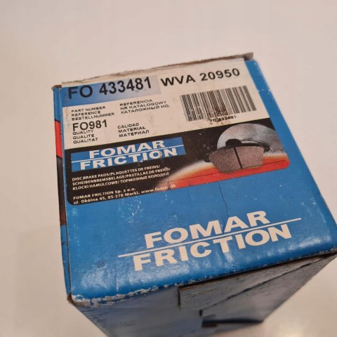 FIAT SEAT LANCIA KLOCKI HAMULCOWE KOMPLET FOMAR FO 433481 FIAT SEAT LANCIA KLOCKI HAMULCOWE KOMPLET FOMAR FO 433481