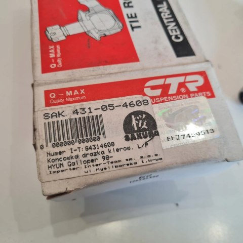 HYUNDAI GALLOPER KOŃCÓWKA DRĄŻKA KIEROWNICZEGO CTR 431-05-4608