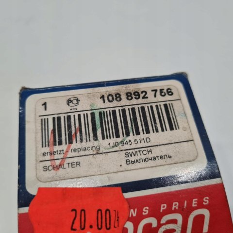 AUDI SEAT SKODA VW WŁĄCZNIK ŚWIATEŁ STOP TOPRAN 108892756 AUDI SEAT SKODA VW WŁĄCZNIK ŚWIATEŁ STOP TOPRAN 108892756