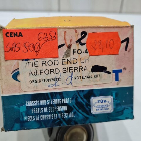FORD SCORPIO SIERRA KOŃCÓWKA DRĄŻKA KIEROWNICZEGO TEKNOROT FO-402 FORD SCORPIO SIERRA KOŃCÓWKA DRĄŻKA KIEROWNICZEGO TEKNOROT FO-402
