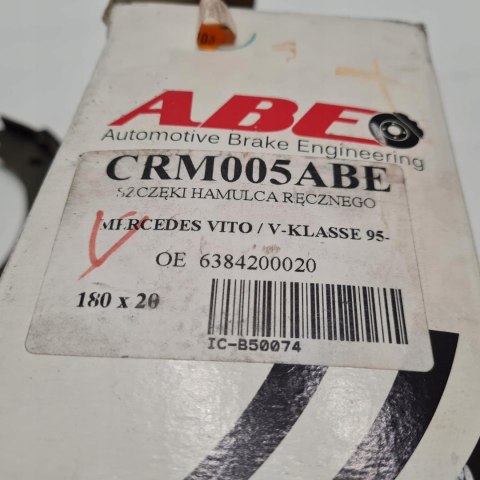 MERCEDES V KLASA VITO W638 SZCZĘKI HAMULCOWE KOMPLET ABE CRM005ABE MERCEDES V KLASA VITO W638 SZCZĘKI HAMULCOWE KOMPLET ABE CRM005ABE