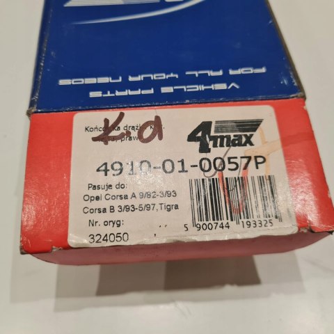 OPEL CORSA A B KOŃCÓWKA DRĄŻKA KIEROWNICZEGO 4MAX 4910-01-0057P OPEL CORSA A B KOŃCÓWKA DRĄŻKA KIEROWNICZEGO 4MAX 4910-01-0057P