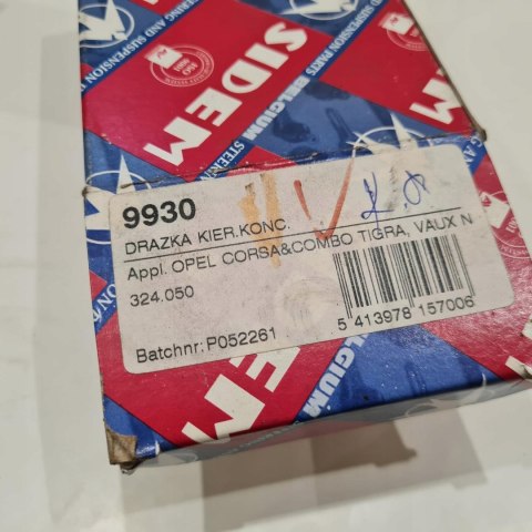 OPEL CORSA B C TIGRA COMBO KOŃCÓWKA DRĄŻKA KIEROWNICZEGO SIDEM 9930 OPEL CORSA B C TIGRA COMBO KOŃCÓWKA DRĄŻKA KIEROWNICZEGO SIDEM 9930