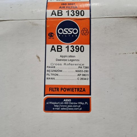 DAEWOO LEGANZA FILTR POWIETRZA AB 1390 ASSO
