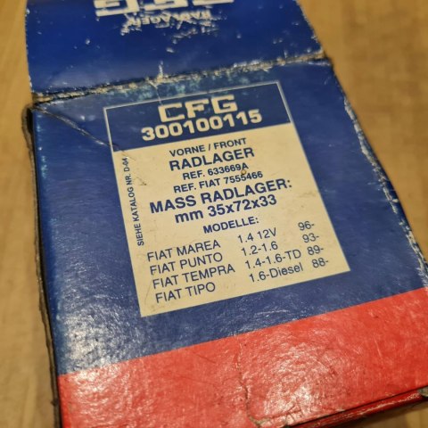 FIAT MAREA PUNTO TEMPRA TIPO ŁOŻYSKO KOŁA PRZEDNIEGO PRZÓD CFG