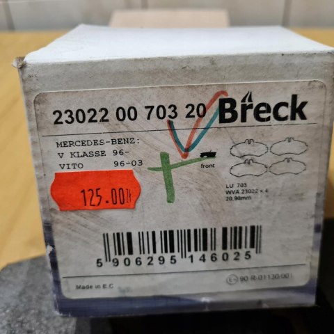 MERCEDES VITO V KLASA 96-03 KLOCKI HAMULCOWE PRZÓD KOMPLET MERCEDES VITO V KLASA 96-03 KLOCKI HAMULCOWE PRZÓD KOMPLET