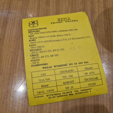 URSUS PERKINS BIZON FILTR PALIWA WP40-5 PZL-SĘDZISZÓW